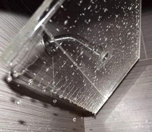 PREMIUM Large Shower Head by Clear Shower XL - Clear Model, FIRM PRESSURE Square 18 inch (45cm) Adjustable Unfinished Shower Head, LUXURY Waterfall Full Body Coverage, Easy to Install