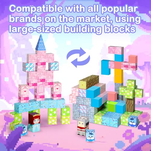 Image of Magnetic Blocks for Kids, 100 Pcs 6-Sided Strong Magnet STEM Toy | CPC & ASTM Certified, Ideal for Montessori & Sensory Play