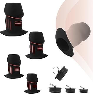 GKLWEJ Plug Tunnel, 4 Pièces Plugs Anals, écarteur anal avec bouchon anti-fuite, Dilatateur Vaginal, Dilatateur Anal, Jouets Sexuel Couple Français