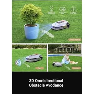 Dreame robotic lawn mower a1 automatic lawn mower with accurate navigation and obstacle avoidance u shape path planning perfect for grass cutting  urban country home decor