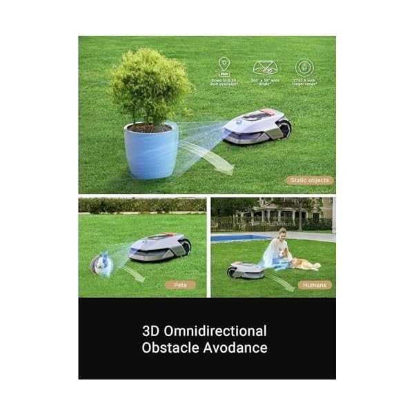 Dreame robotic lawn mower a1 automatic lawn mower with accurate navigation and obstacle avoidance u shape path planning perfect for grass cutting  urban country home decor