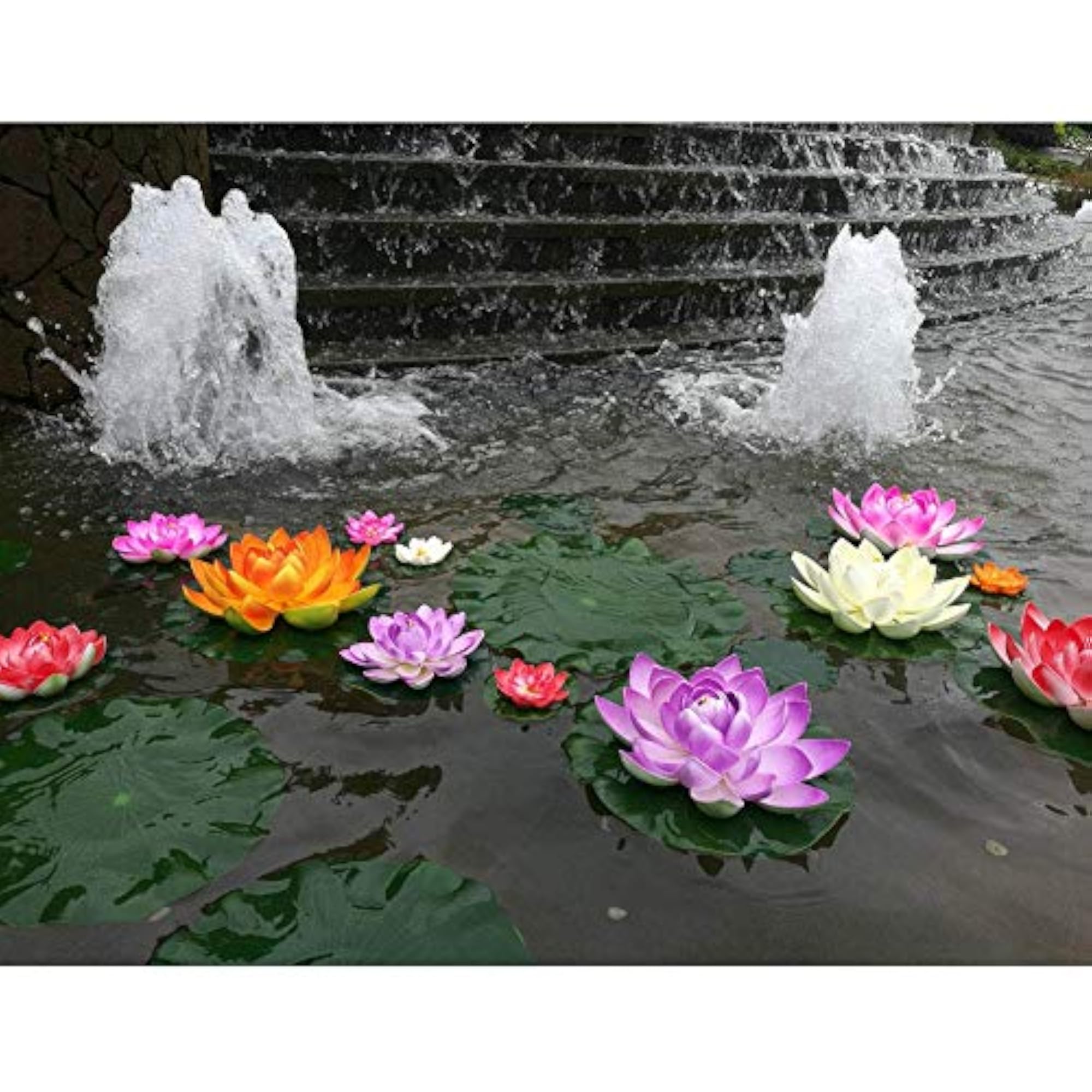 Artificial Floating Lotus Shape Water Surface Decoration, White