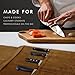 ELIZO Leather Knife Roll Bag Professional Chef Knife Case, Durable Knife Sheath Holder, Cooks & Culinary Tools Carrying Storage, Portable Knife Wrap - 4 Slots