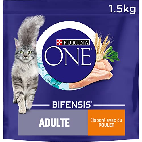 Purina One Adulte Au Poulet Et Céréales Complètes Croquettes pour Chat Adulte - 6 x 1,5kg - Lot de 6 Cover