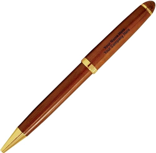 Crown Awards 5 38 "pluma de palisandro de la escritura, pluma modificada para requisitos particulares, regalo para cualquier profesional o graduado