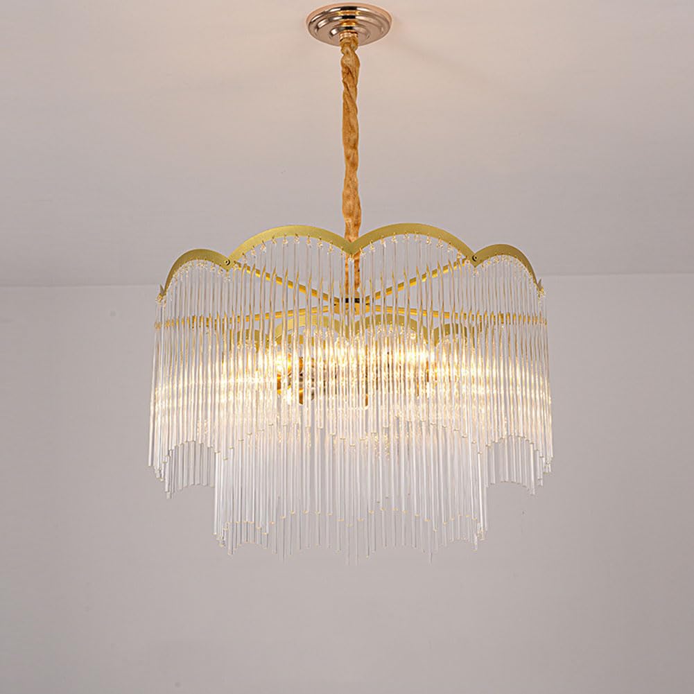 Éclairage or en cristal de 60 cm pour illuminer un couloir sombre ou une entrée moderne