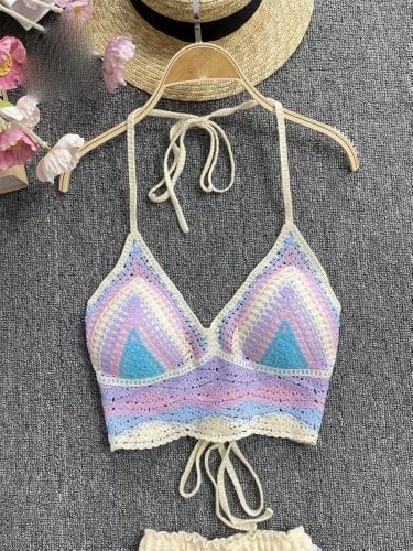 Conjunto halter de dos piezas con pantalones de pierna ancha fluida 6