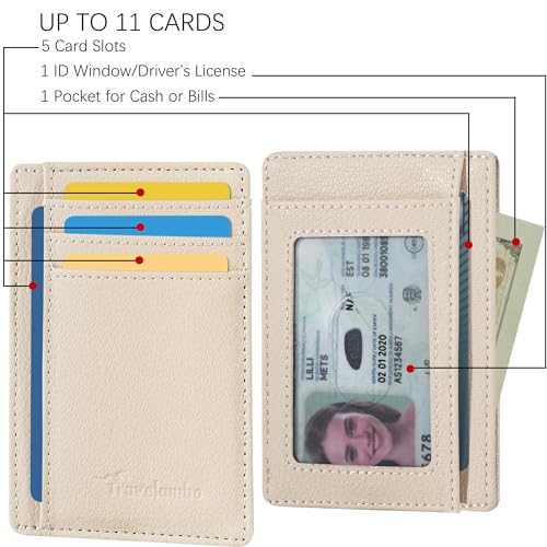 Travelambo Medium RFID Blocking Minimalist Leather Wallet