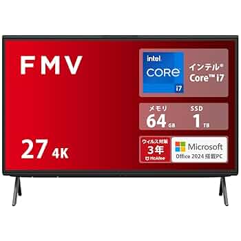 富士通　FMV　一体型パソコン　Win11　Core-i7　FMVF70YDW 富士通/一体型デスクトップPC/FMVF70C2W/Win11/Intel Core i7
