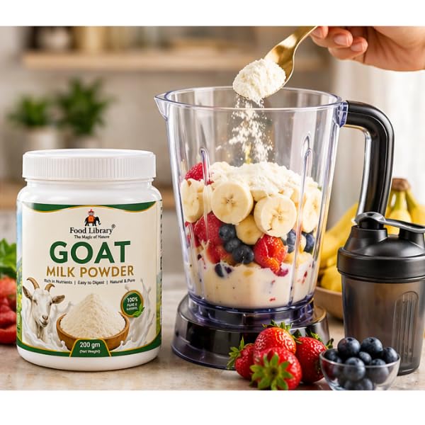 Food Library The Magic Of Nature Goat Milk Powder 200g | Premium Natural Goat Milk Powder | Rich in Nutrients Easy to Digest | High Protein Calcium | No Added Preservatives | Healthy Dairy Alternative. 2
