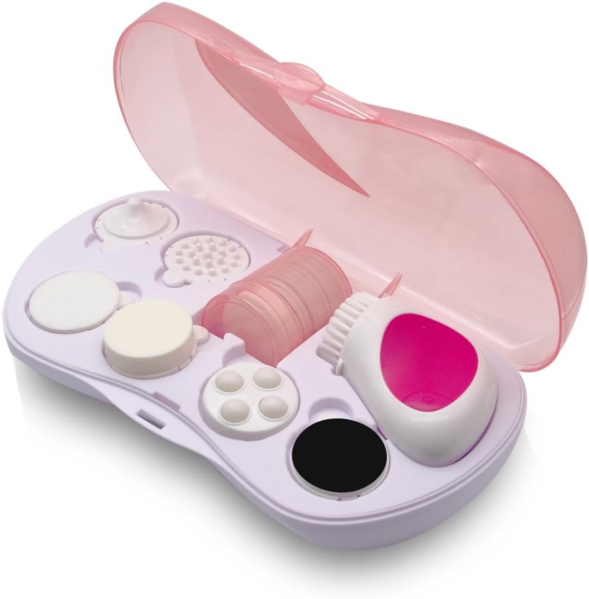 7-in-1 Multi-functional Electric Facial Spin Face Brush,for sikn care,Waterproof Cleansing System Portable Face Exfoliator Cleanser SPA Massager Scrubber Face Cleanser Brush with 7 Brush Heads
