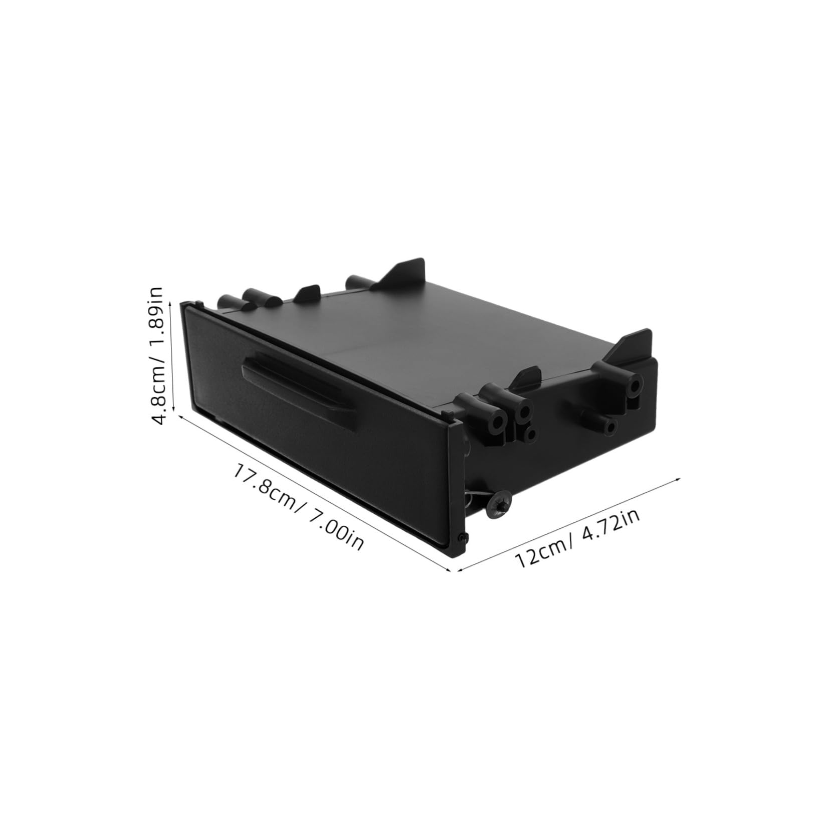 Vaguelly Multi Purpose Car Storage Box Sleek Dashboard Organizer for CD Player Versatile Stereo Radio Storage for Miscellaneous Items