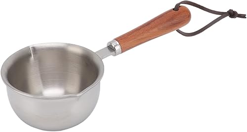 Miniatura 10 de Olla de calentamiento de mantequilla, mini calentador de mantequilla de acero inoxidable con mango resistente al calor para mantequilla derretida,
