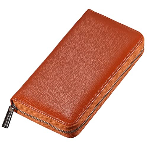 [MAHALO] 【2023】印鑑も入る 通帳ケース 磁気防止 カードケース 大容量 つうちょう お薬手帳 ケース (Brown)