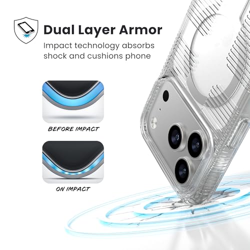 Image of Speck GEMSHELL Grip +MS Case for iPhone 17 Pro - Clear /Clear | Slim Protective Grip | Drop Protection | MagSafe Compatible