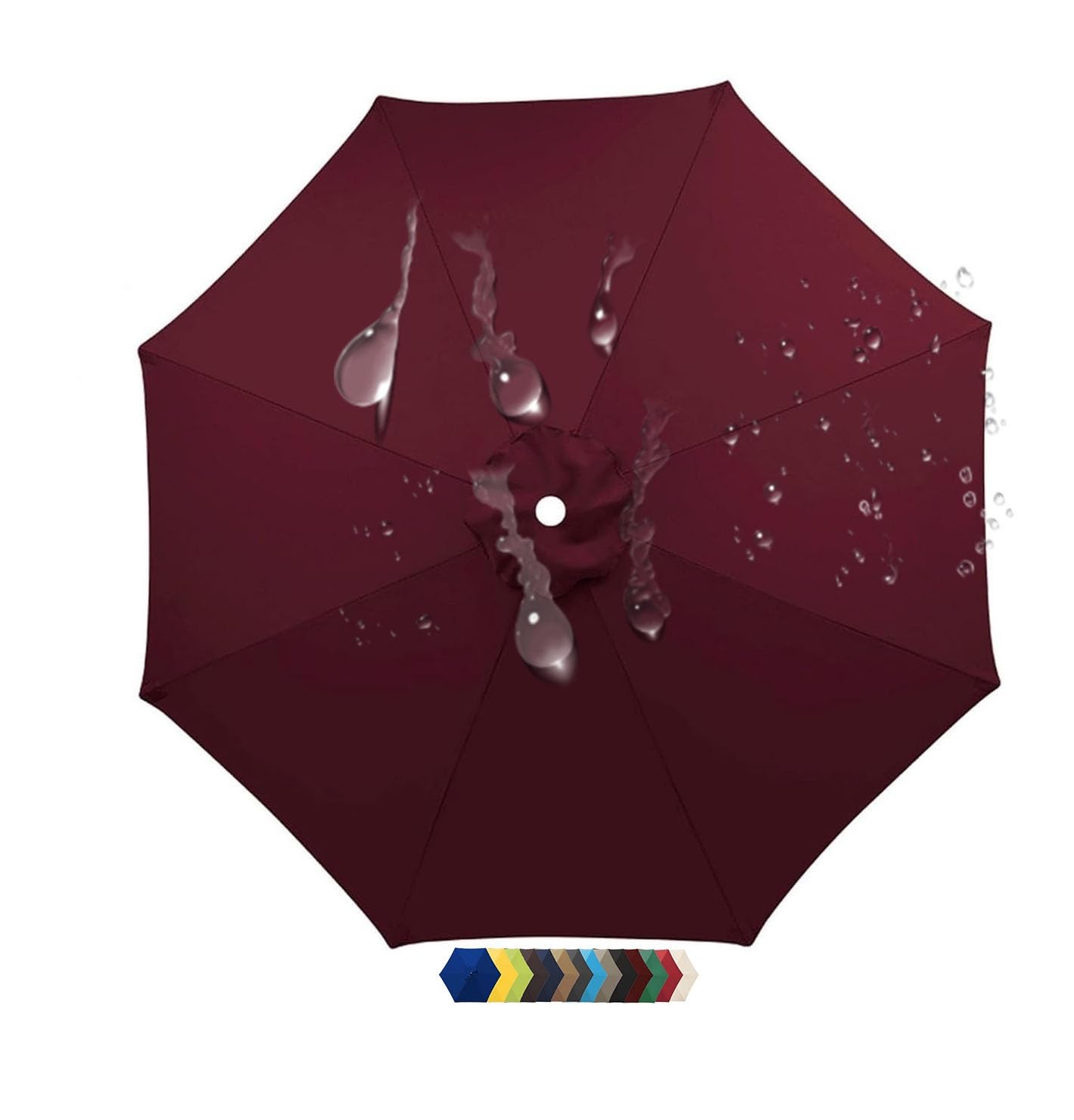 ILiemao Umbrella Replacement Cloth 6 Arms/8 Arms Replacement Parasol Canopy Cover 2m 2.30m 2.5m 2.7m 3.0m Outdoor Patio Garden Umbrella Canopy Market Patio Canopy Cover(M3,250 cm 8.2ft 6 Ribs)