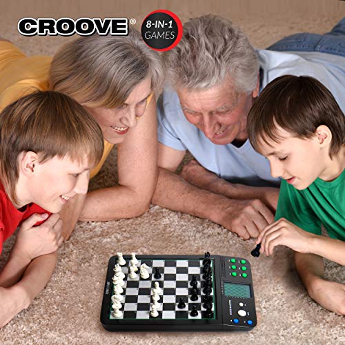 Croove CR-740 Electronic Magnetic Chess And Checkers Set 10" thumb #4