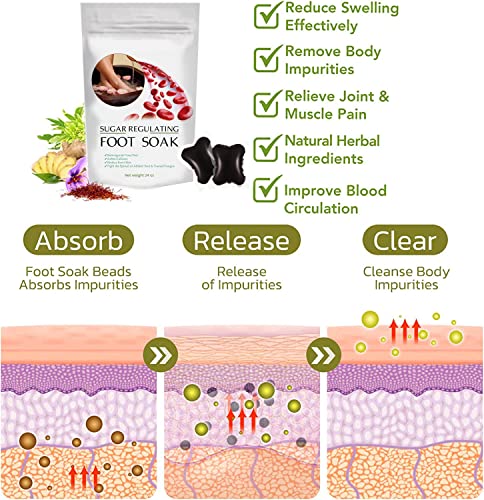 20Pcs Herbal Detox&Shaping Cleansing Foot Soak Beads,2023 New Body Detox Foot Soak, Herbal Foot Cleaning Soak Beads, Home Herbal Foot Massage Beads(2Pack/20 Pcs) - Image 5