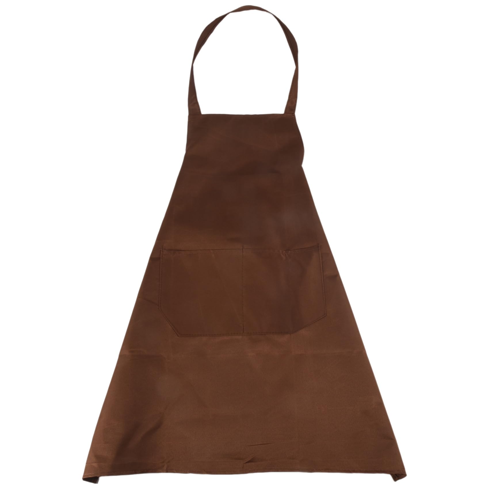 CTRLZS Plain Apron Front Pocket for Butchers Kitchen Cooking Craft Baking Waiter - Brown