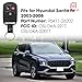 Key Fob Remote Fits for Hyundai Santa Fe and Elantra 2003-2006, 3-Button Electronic Remote Shell Case Replacement for P/N: 95411-26202, FCC ID: OSLOKA-221T OSLOKA-2201T OSLOKA-240T OSLOKA-230T (Black)