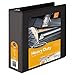 WILSONJONES 38549B Heavy-Duty D-Ring Vinyl View Binder, 3" Capacity, Black