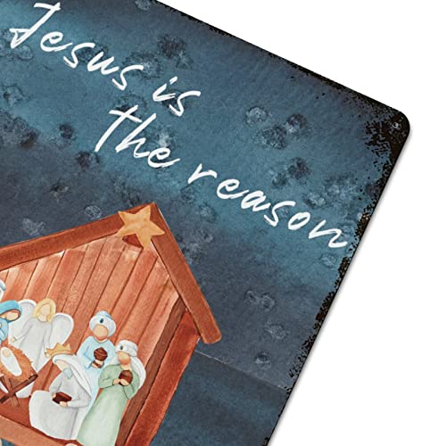 Outdoor Metal Signs Birth Of Jesus Aluminum Sign 12X16 Inch Gift For Christian Wall Decor Vintage Signs Wall Decor Merry Christmas Sign For Plaque Poster Cafe Wall Art Gift #TOP5