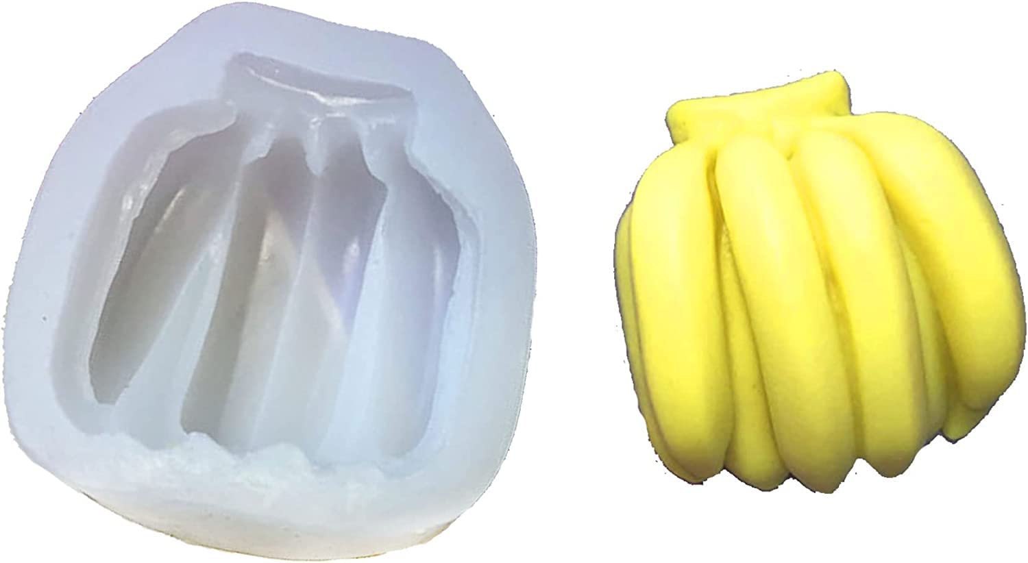 matin impex 3d banana fondant mold silicone fruit shape cake mold chocolate candy mould cake decorating tool for paste polymer clay resin baking sugar craft toy mould (wcm113)
