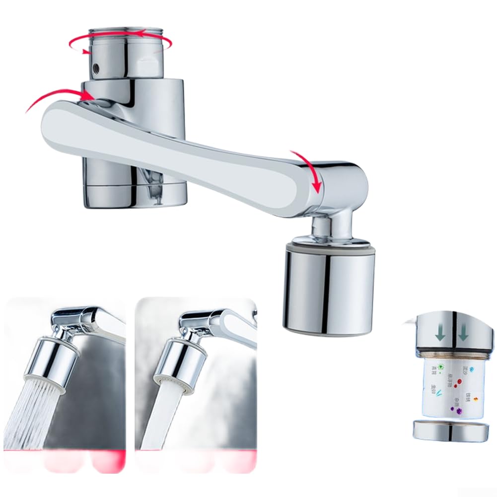 Grifo de cocina flexible de cobre con filtro para lavar platos de forma cómoda