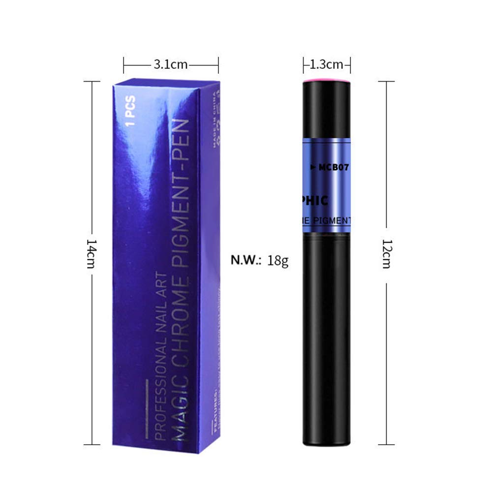 Stylo poudre à ongles effet chrome manucure pigment équipement miroir paillettes décoration pour la maison et salon d'art ongles brillants