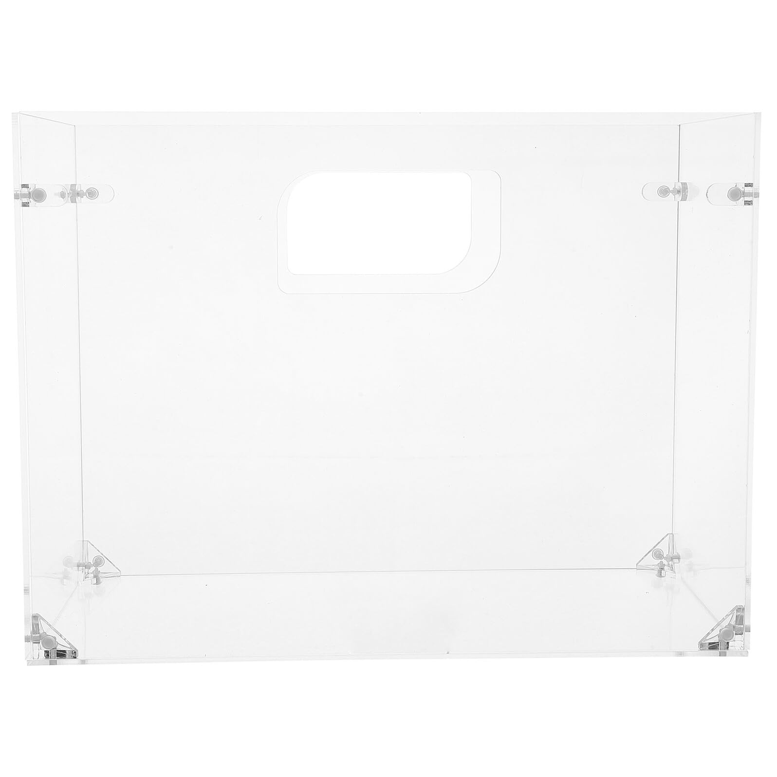 HOMSFOU Caja de Archivos Transparente Acrílica de Organizador de Documentos Vertical para Guardar Libros y Papelería Oficina y Hogar