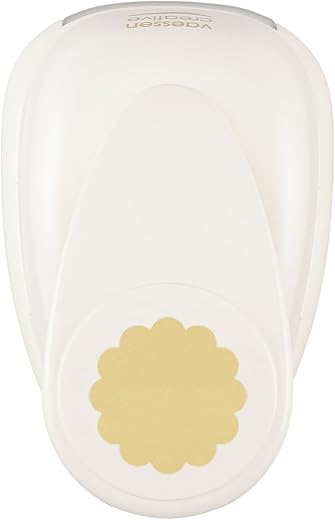 Vaessen Creative Motivstanzer Kreis - Ø 4.5 cm - Stanzer für Bastelpapier, Tonpapier, Scrapbookpapier oder Decoupagepapier, Weiß/Rosa