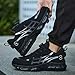 XKOWUO Mens Steel Toe Safety Work Shoes Construction Cushioned Sneakers Puncture Proof Anti Smashing Non Slip Comfortable Lightweight Fashion Black White US 11