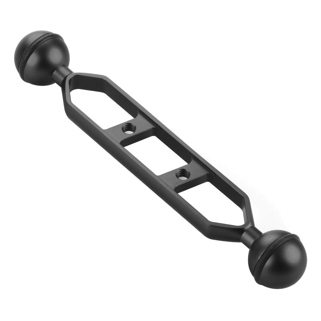 DAIQIPA Ball Clip Camera 7.0 Inch 17.8 cm Aluminum Alloy Double Spherical Arm, Suitable for Underwater Flashlight/Video Light (Color : Black)
