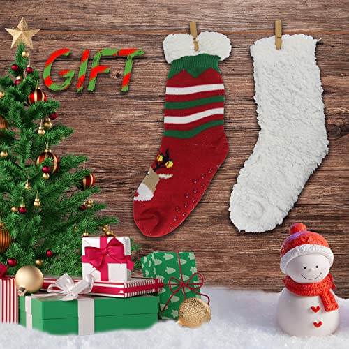 Image of Slipper Socks for Women with Gripper - Winter Non Slip Thick Fuzzy Socks - Warm Cozy Christmas Gift