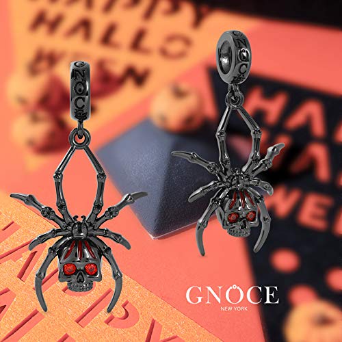 Image of GNOCE Skull Charm Bead Silver Pendant Dangle Charms fit Bracelet /Necklace Jewelry Gift for Women Men
