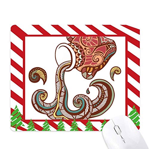 Tapis de souris Verseau constellation zodiaque design canne de Noël