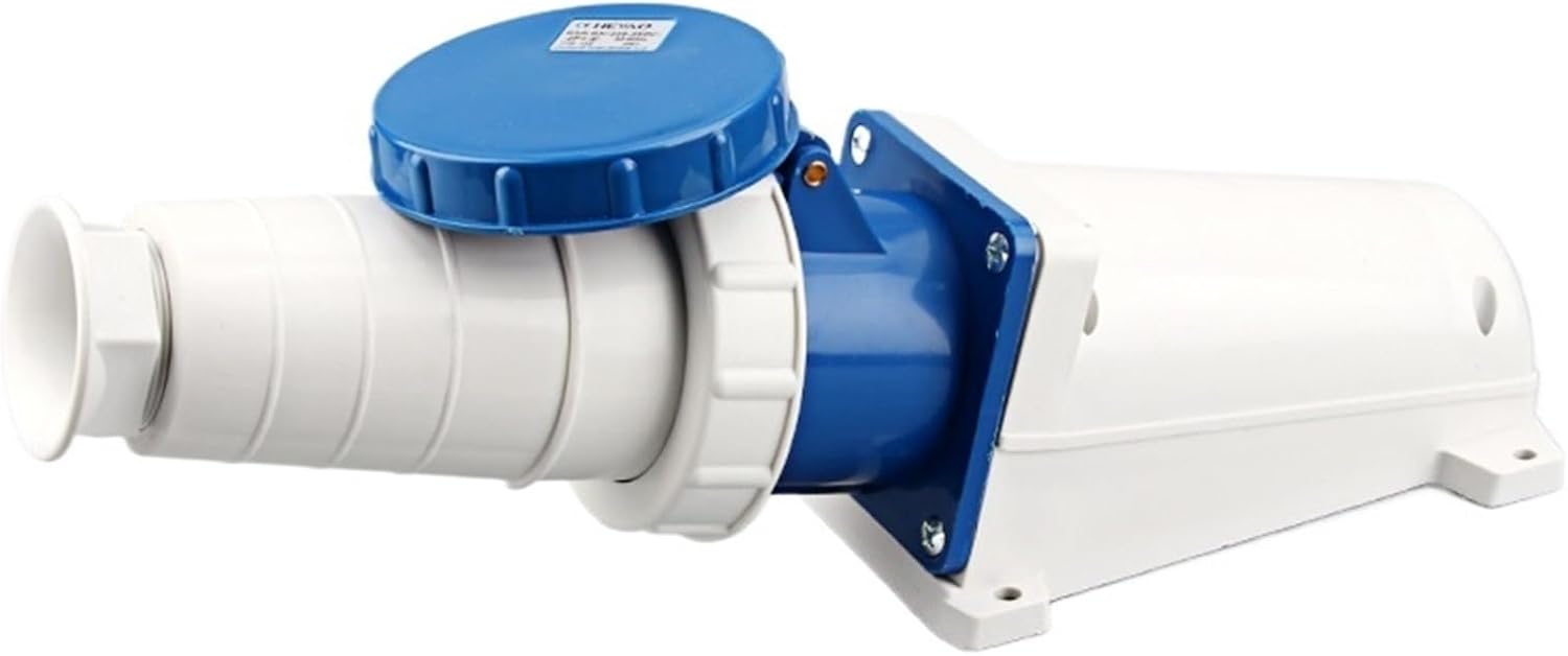 IP67 Waterproof Industrial Plug Socket 3-core 4-core 5-Hole 63A125A Aviation Non Explosion Proof Connector Male(3Core125Aconnectorset)