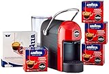 Lavazza A Modo Mio, Espressomaschine Jolie mit 64 Kapseln Creme und Geschmack inklusive, Kapselmaschine für einen Kaffee zu Hause wie Al Bar, 1250 W, 0,6 Liter, Farbe Rot