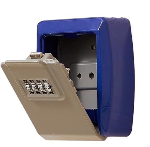 With 4 Digit Password Secure Key Combination Safe,Waterproof Hidden Box(Blu)
