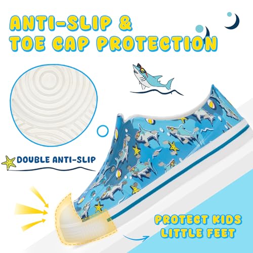 Image of FUNCOO PLUS Toddler Sandals for Boys Girls Kids Summer Quick Dry Sneakers Pool Beach Swim Water Shoes for Children