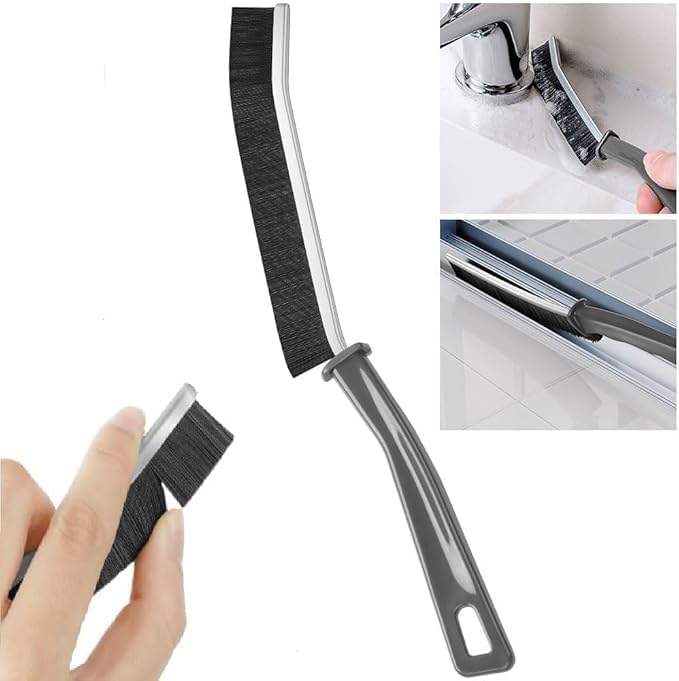 OFFERZONE Plastic Gap Cleaning Brush,Bathroom Gap Cleaning Brush,Clean The Dead Corners of Kitchen Tiles,Multifunctional Window Slots,Multi-Purpose Door Window Track Deep Cleaning Brush