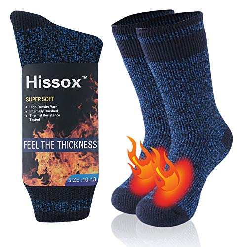 Hissox Warm Thermal Socks for Men, Insulated Heated Thick Socks for Extreme Cold