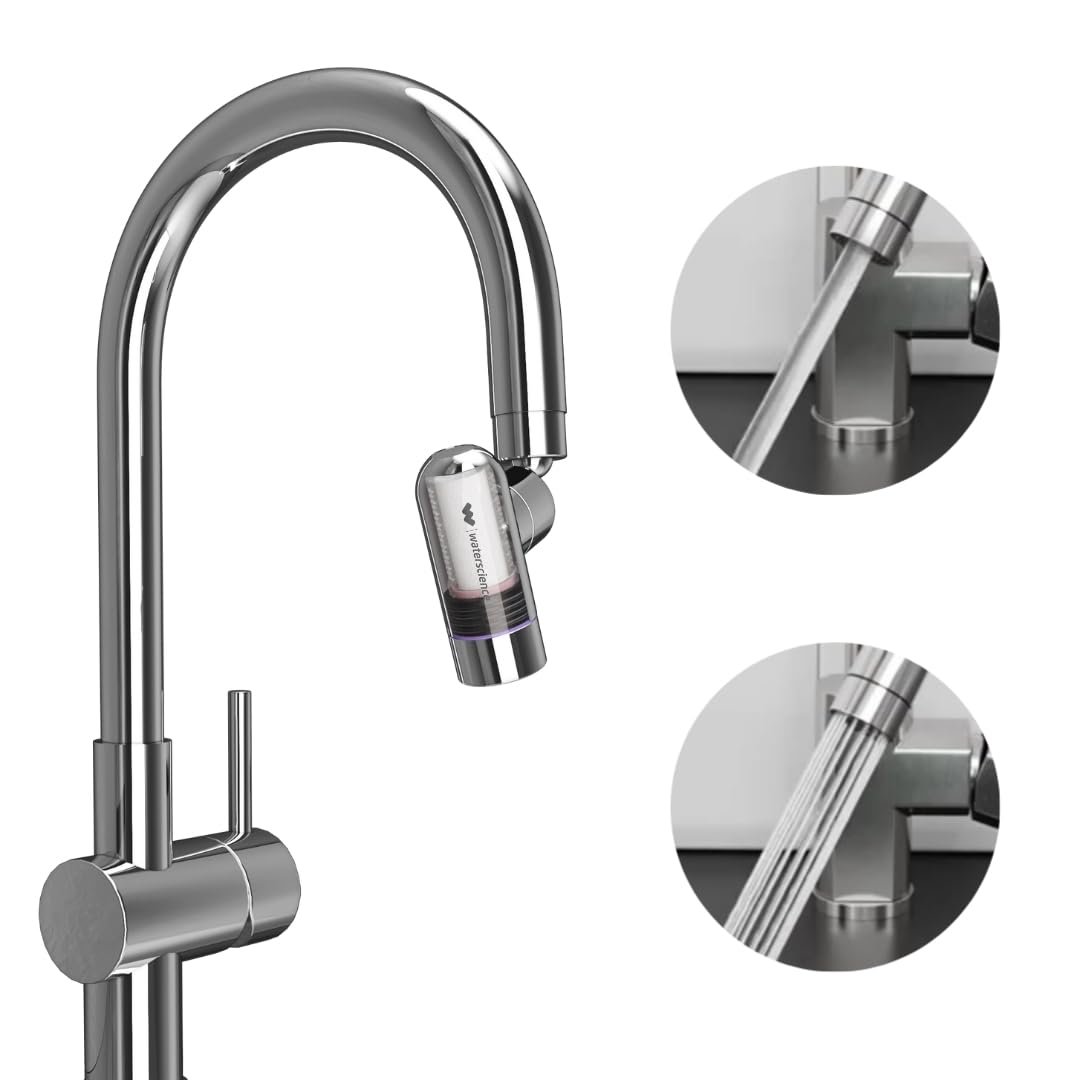 WaterScience Tap Extender for Kitchen Sink with Filter | 360 Degree Rotation | 2 Flow Modes | Faucet Extender for Taps (B0CV4VY54Y) Amazon Price History, Amazon Price Tracker