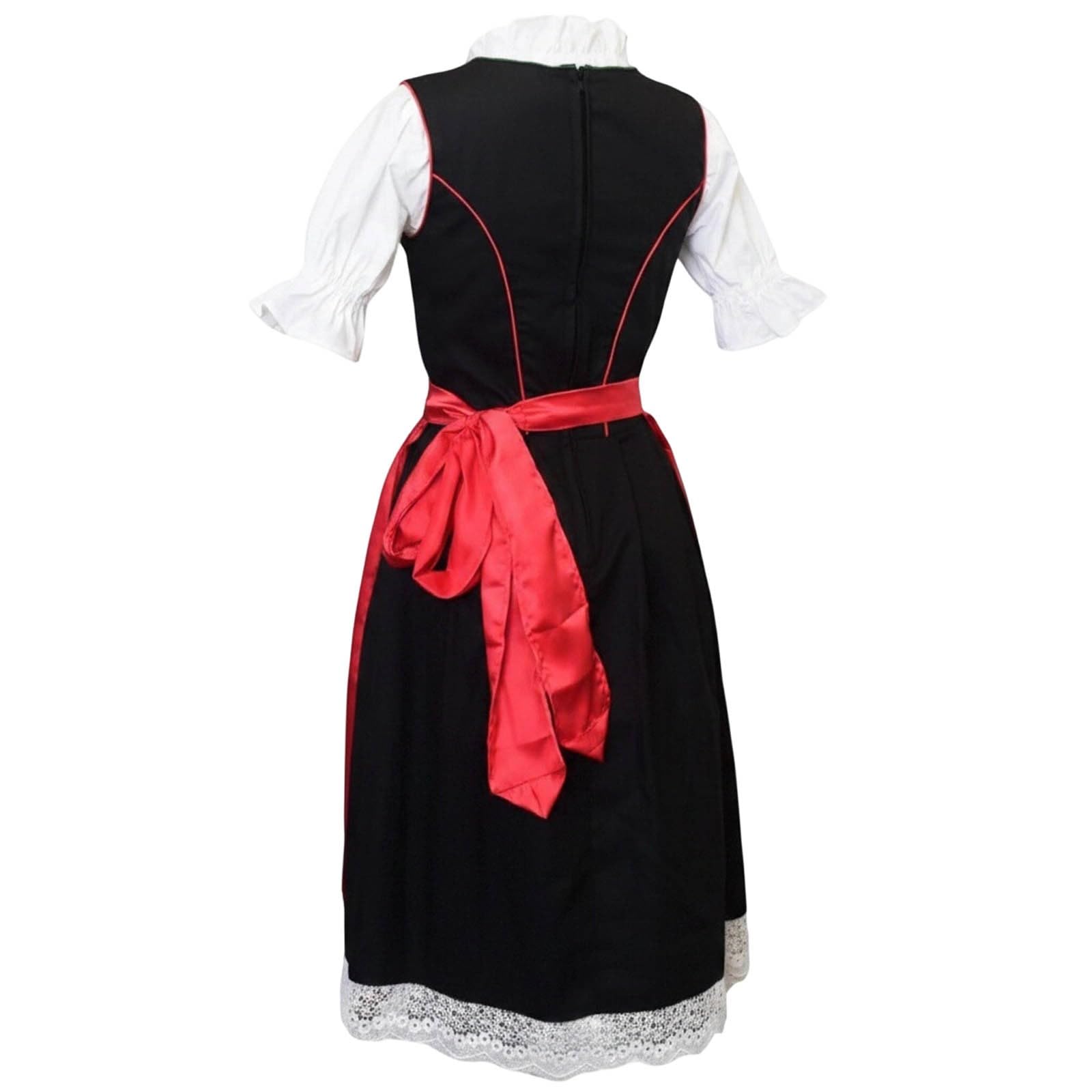 Dirndl Damen Midi Modern Trachtenkleid Damen Für Oktoberfest Halloween Cosplay Biergarten Karneval Party Hochzeit Trachtenfest Trachten-Outfit Trachten Kleid Trachtenrock Wiesn Dirndl Trachtenmode