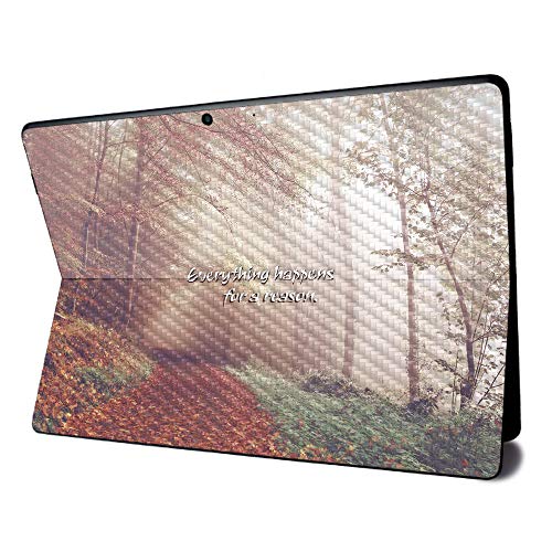 Image of MightySkins Carbon Fiber Skin for Microsoft Surface Pro X - Happens for A Reason | Textured Carbon Fiber Finish | Easy to Apply, Remove, and Change Styles | Made in The USA