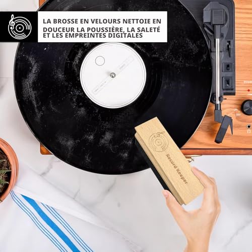 Kit de nettoyage de disques vinyles et solution pour microsillon