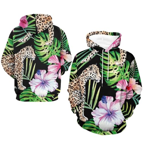 Hoody sweatshirt pull imprimé floral coupe unisexe confortable - 7