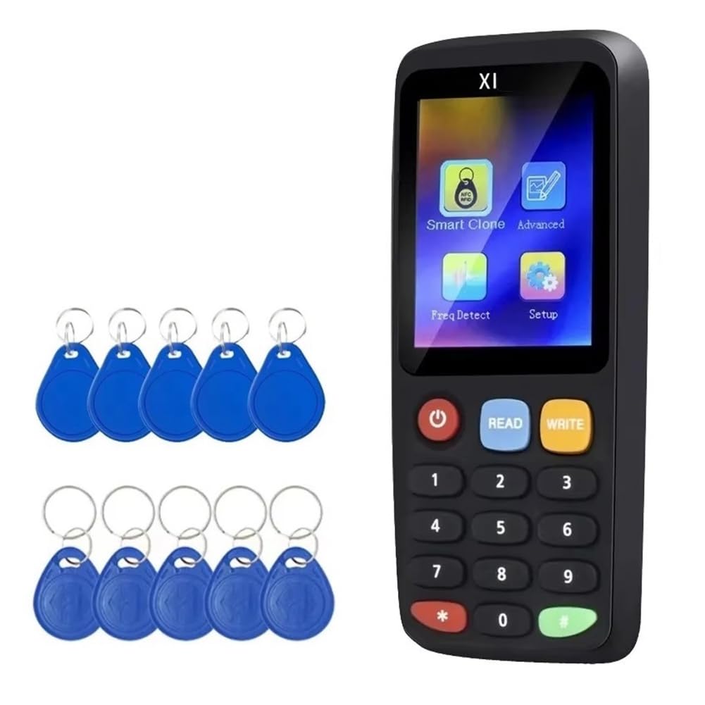 X7 RFID Smart Chip NFC Decoder Duplizierer Leser +5xT5577/CUID Schlüsselanhänger TagCopier 125KHz 13,56MHz Badge Klonkarte