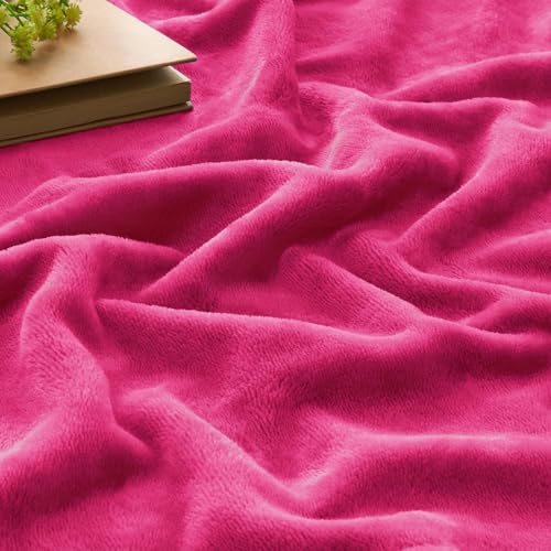 Image of BEDELITE Fleece Blanket Hot Pink Valentines Throw Blanket for Couch & Bed, Luxury Plush Cozy Fuzzy Blanket 50 inch x 70 inch, Super Soft Warm Lightweight Fall Throw Blanket for Travel Camping