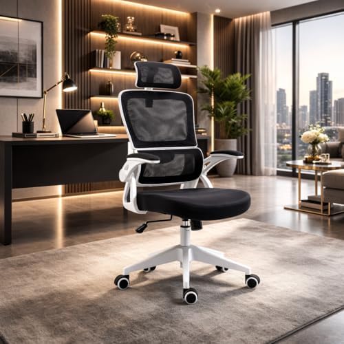 Cadeira de Escritório Presidente Giratória Ergonômica, Com Design...
